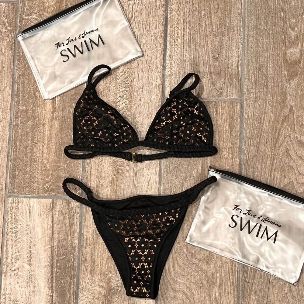 For love and lemons black lace swimsuit